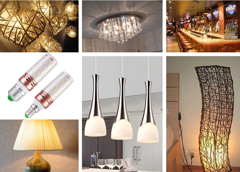 8W 12W 16W LED Corn Light E14 E27 SMD2835 AC220V Household Decorative Chandelier Table Lamp (1)