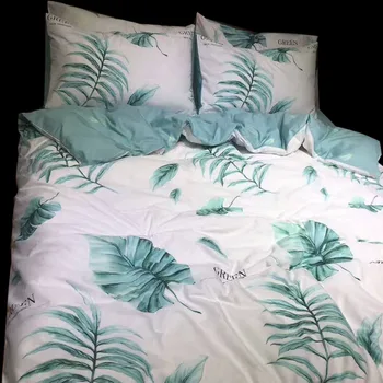 

Ins Simple Fresh 4 pieces sheet set Nordic Plant Bed Supplies Dormitory Single Bed 4 pieces sheet set
