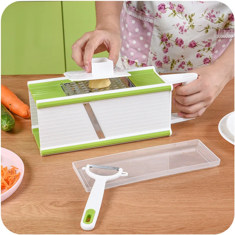 

5 in 1 Vegetable Grater Slicer Potato Carrot Cutter Shredders Chopper Grinder Kitchen Cooking Tool