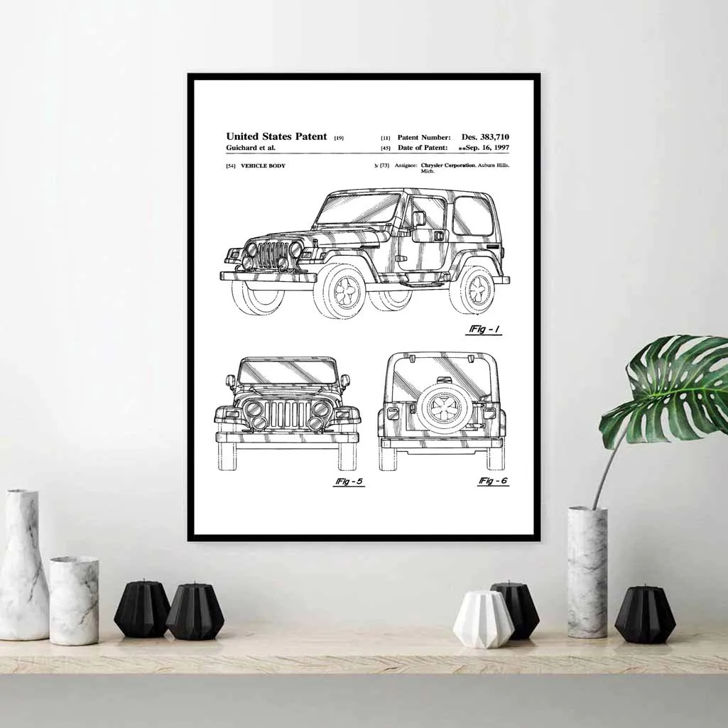 Лакированный плакат Jeep Wrangler