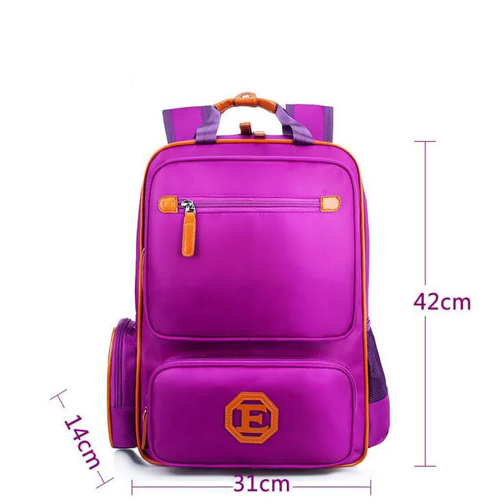 Рюкзак для мальчика, водонепроницаемая школьная сумка, Детская сумка, детские рюкзаки, высокое качество, модные - Цвет: Purple Big