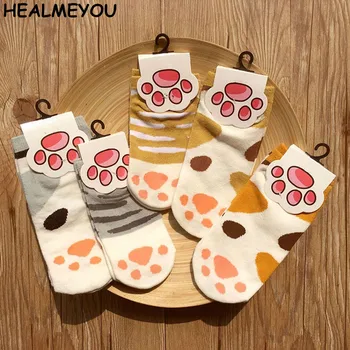 

Kawaii Cotton Socks Cute Cats Kitty Claws Ankle Short Socks For Lady Girls Summer Spring Cartoon Funny Paw Socks Women