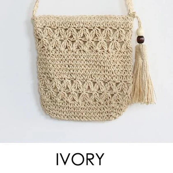 black straw cross body bag