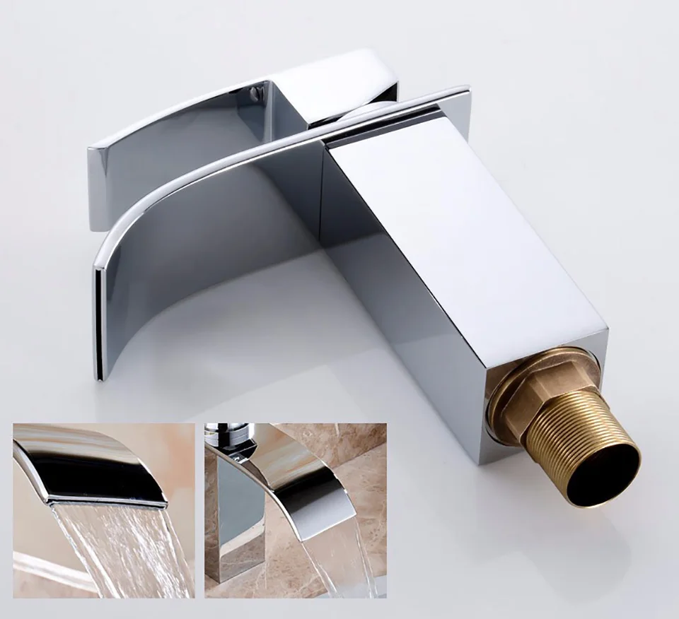 Ванная комната okaros смеситель для раковины медный каскадный смеситель хромированный с одной ручкой кран-смеситель Torneira M044-C
