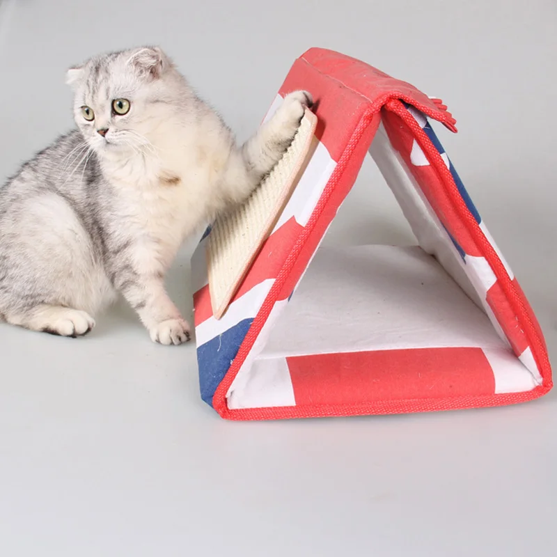 Petshy Многофункциональный питомник для собак коврик Когтеточка для котов коврик игрушка царапина доска-планшет щенок котенок туннельные трубы - Цвет: white