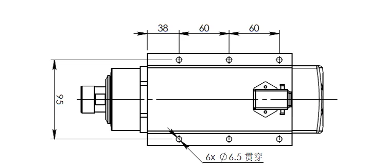 ZHENYU FQD 2.2kw ER25 18000 об/мин ЧПУ мотор шпинделя фрезерный шпиндель с кронштейном