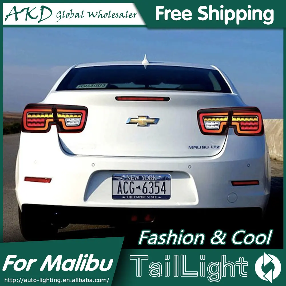 

AKD Car Styling for Chevrolet Malibu Tail Lights 2011-2015 New Malibu LED Tail Light Rear Lamp DRL+Brake+Park+Signal