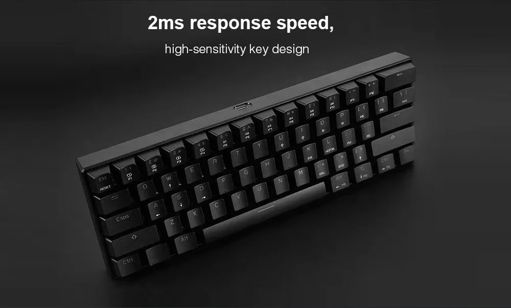 MOTO speed CK61 игровая механическая клавиатура RGB клавиатура с синим красным переключателем скорость все анти-привидения ключи для компьютера ТВ коробка игры