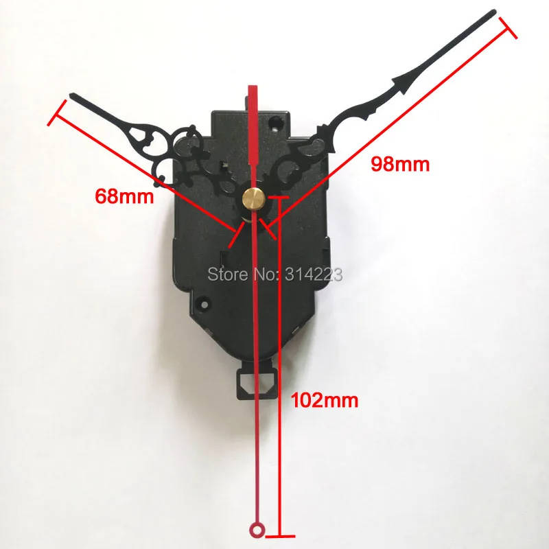 20 комплектов настоящий 12888 Механизм Качания механизм для кварцевых часов для часового механизма ремонтные часы «сделай сам» Аксессуары 16,5 мм вал