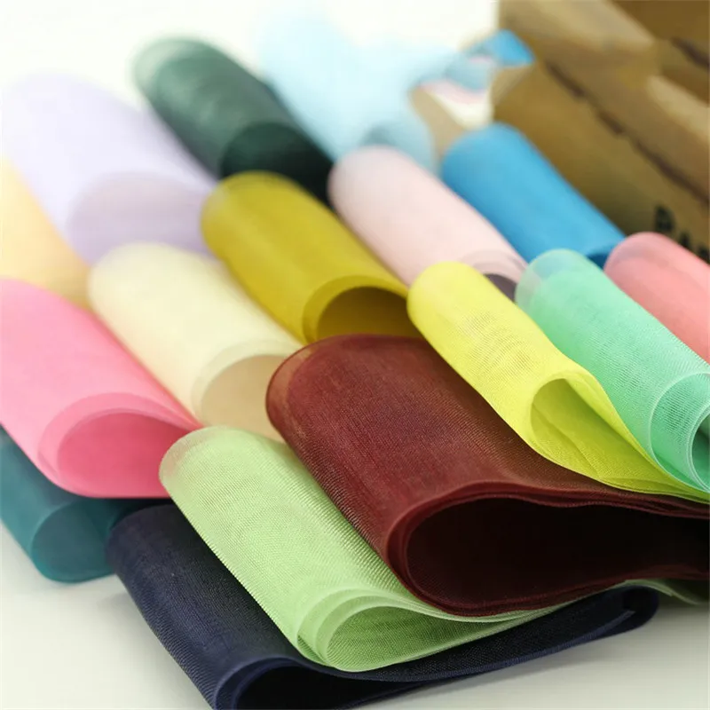 5meter/lot 38mm Chiffon Ribbon Transparent Snow Yarn Ribbon DIY Handmade Hair Accessories Flower Material velvet ribbon T-048