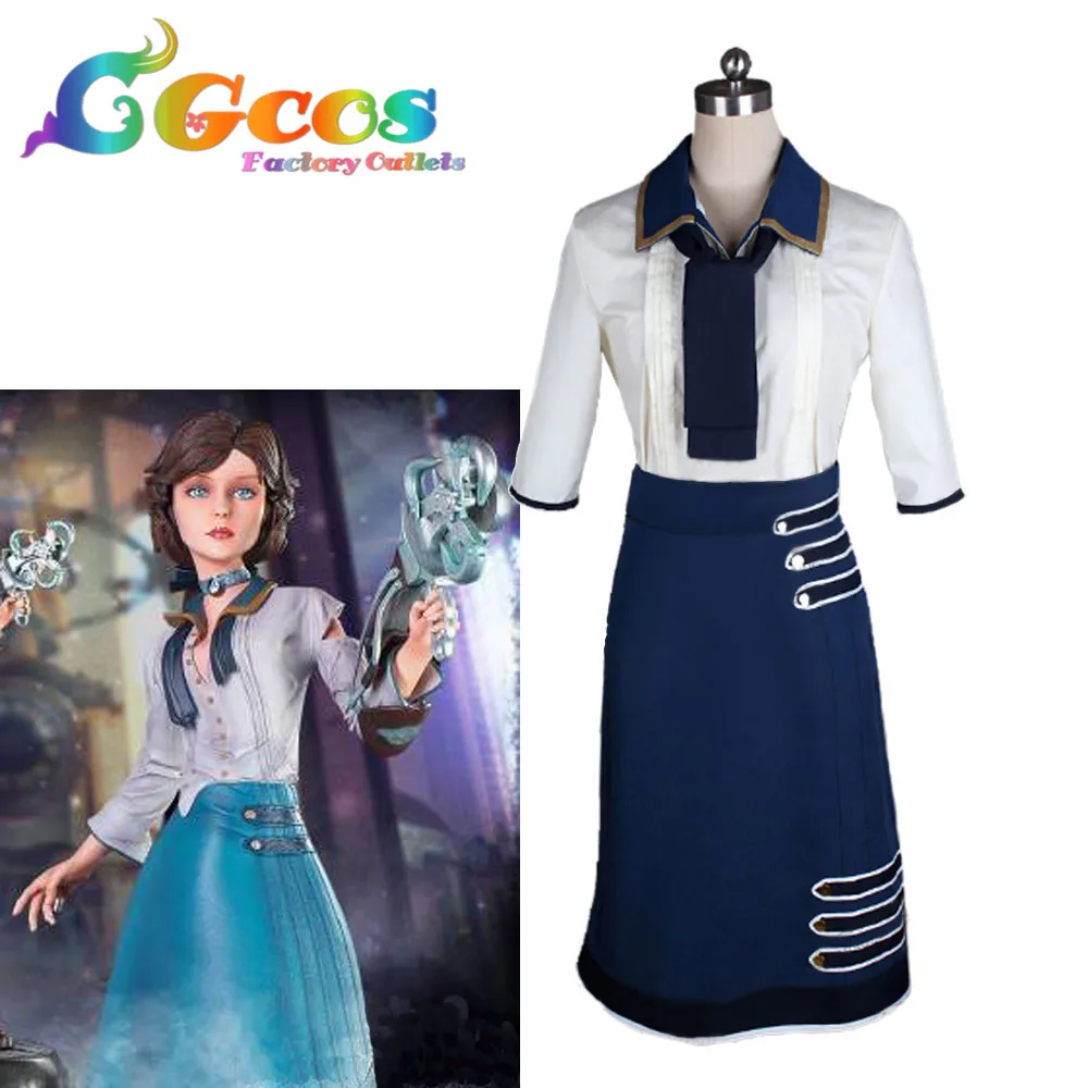 

CGCOS Free Shipping Anime Cosplay Costume Bioshock Infinite 3 Elizabeth Uniform Retail/Wholesale Halloween Party Custume