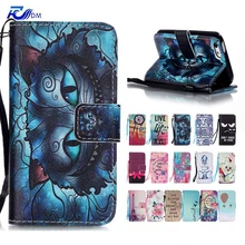 Cartoon Luxury Leather Cover for iPhone 5 SE Stand Holder Wallet Flip Case for iPhone 5S Silicone Cover Coque for iPhone 5 Case