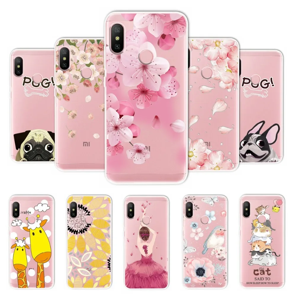 

3D Relief Lace Flowers Case Cover For Xiaomi Mi A2 Lite Soft TPU Cute Cat Phone Shell For Xiaomi MiA2 Lite A2Lite Coque Capa