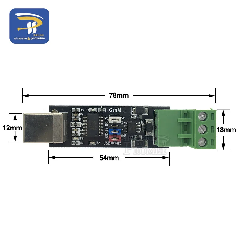 USB 2 0 к TTL RS485 адаптер последовательного преобразователя FTDI модуль FT232RL Двойная