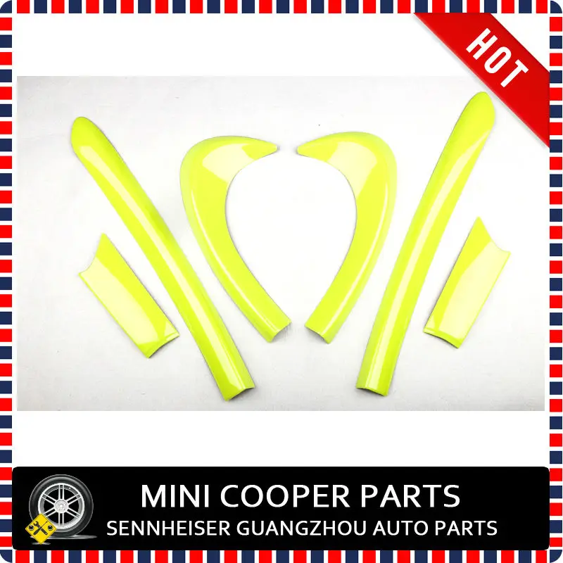 Mini cooper стиль mini Ray желтый Цвет ABS Материал с защитой от ультрафиолетового излучения, двери комплект принадлежностей для mini cooper S F56(6 шт./компл