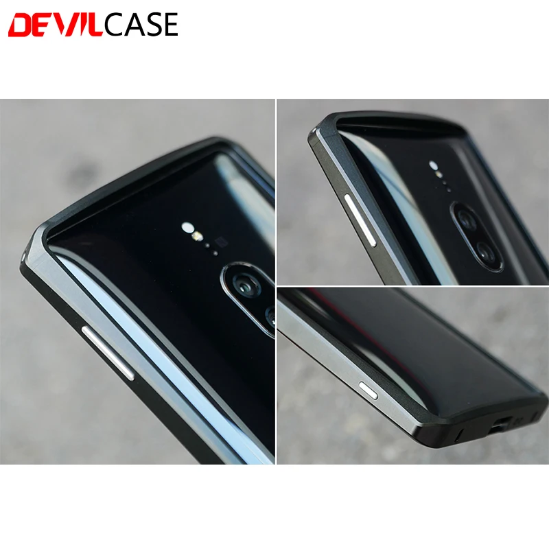 DEVILCASE لسوني XZ2 قسط 5.8 بوصة عرض الهاتف المحمول الوفير الإطار حالات معدن من خليط الألومنيوم واقية غلاف XZ2P الرأس