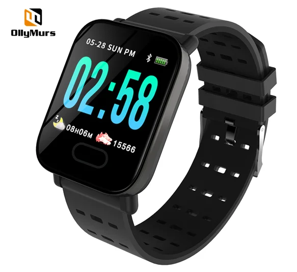 

OllyMurs A6 Smart Watch Bluetooth Motion Tracking Blood Pressure Sleep Monitoring Bracelet for IOS Android Watch