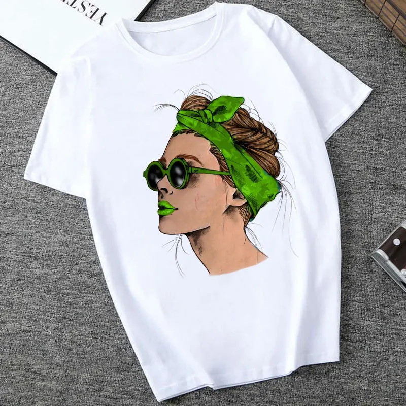 

Funny white t-shirt women's retro Harajuku fashion print punk shirt casual short-sleeved cool women's Gothic dress summer tops