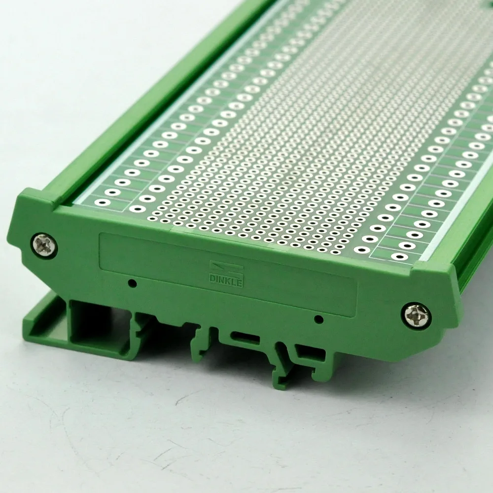 PCB Size 137.4 x 72mm Electronics-Salon DIN Rail Mounting Carrier Housing with Prototype Board