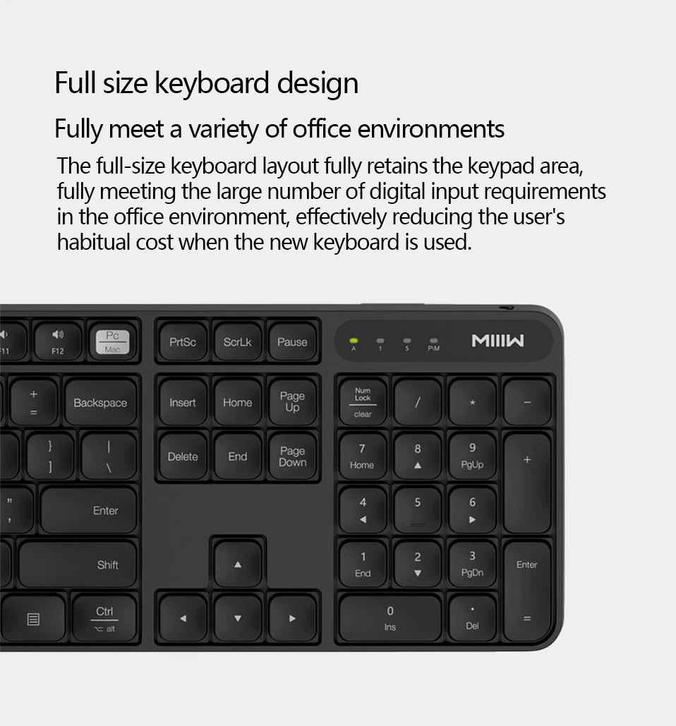 Original Xiaomi Miiiw Wireless Office Keyboard and Mouse Set 2.4GHz 104 Keys Multi system Compatible Wireless Portable Keyboard (9)