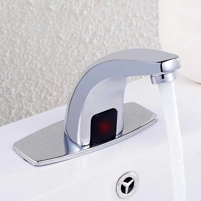 Us 67 25 32 Off Bath Sink Faucet Bath Faucet Automatic Touch Free Sensor Waterfall Basin Sink Mixer Tap Electric Waterfall Tap Battery Tank In