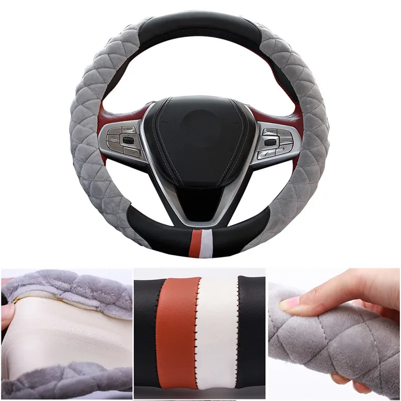 Kongyide чехол рулевого колеса автомобиля Универсальный кожаный DIY чехол рулевого колеса автомобиля с иглами Нескользящая Прямая поставка mar11