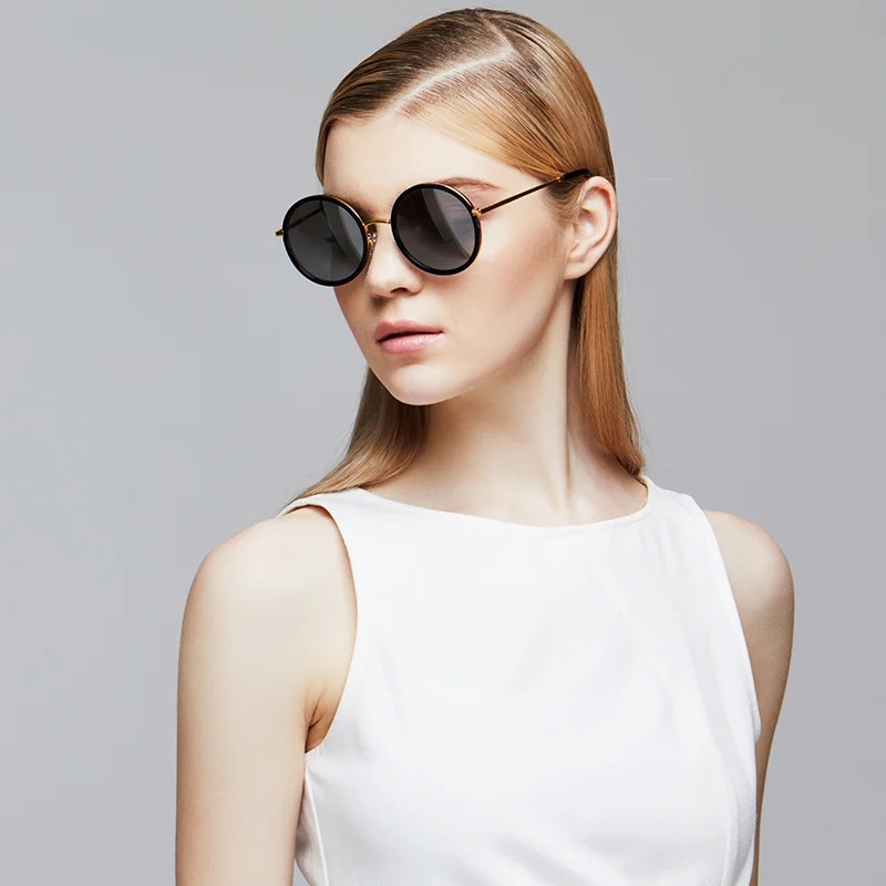 Linsen Unisex Vintage Sonnenbrille Nylon Runde Retro Yeation Mit wqZ688