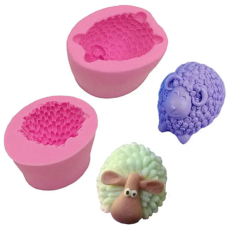 

3D Silicone Sheep Fondant Mould Soap Molds Sugarcraft Cake Clay Mold Cute Cake Moulds For DIY Baking Tools