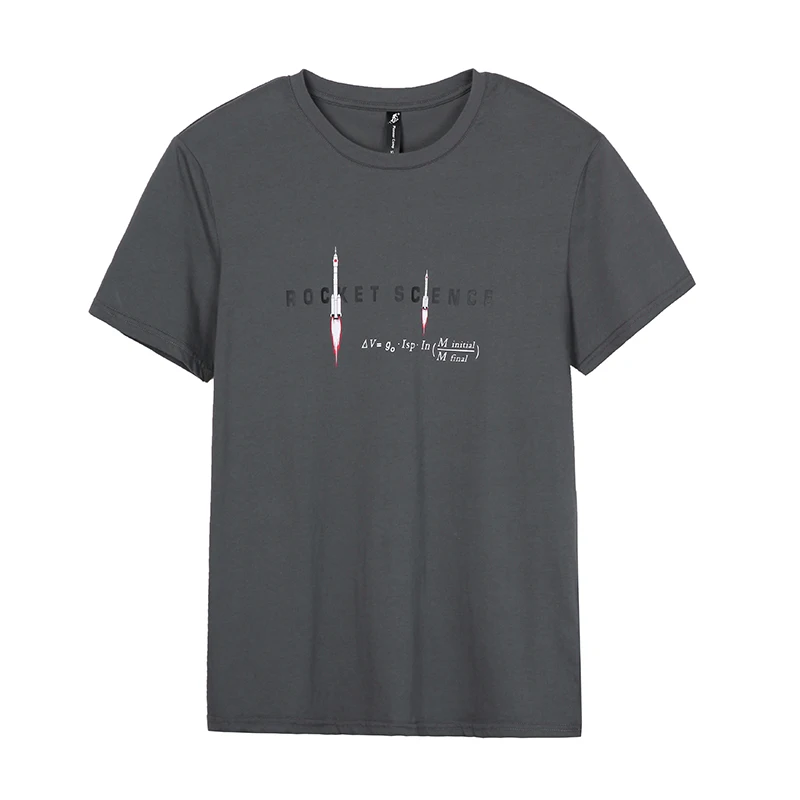 Пионерский лагерь, новая футболка с коротким рукавом, Мужская брендовая одежда, модная футболка со спутниковым принтом, хлопок, мужские футболки ADT906251 - Цвет: Серый