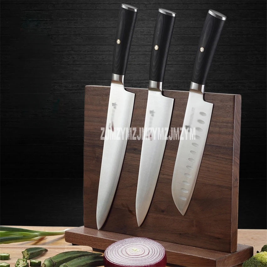  High Quality Solid Wood Knife Holder Kitchen Supplies Magnetic Knife Holder Tool Storage Rack Doubl - 32957062377