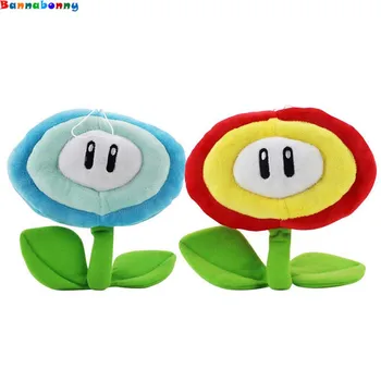 

17 CM Super Mario Bros Plush Toys Blue Ice Flower & Red Flame Flower Sunflower Peluche Stuffed Doll Kids Toy