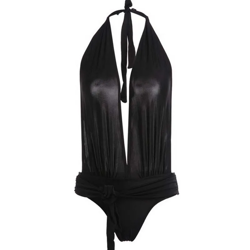 

NDFSOUL-TX30 Short Sleeve Bandage Transparent Bodysuit Leotard Tops Blouse Skinny Jumpsuit One Piece Underwear Teddy Lingerie