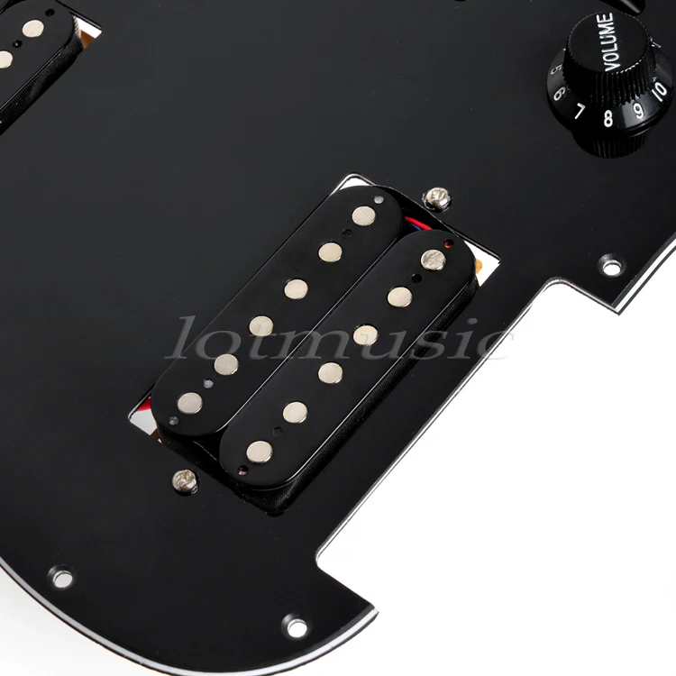 6 загруженная груша в сборе черные Хамбакеры HH для STRATOCASTER|loaded pickguard|humbucker blackpickguard