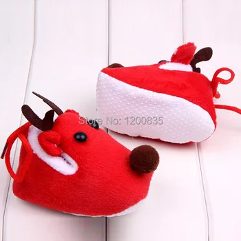 

Baby Warm Winter Christmas Deer Shoes Sweet Anti skid Toddlers Shoes Prewalkers