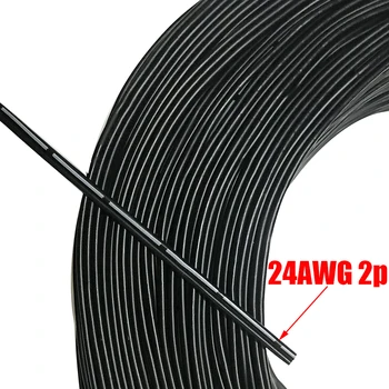 

5M 20M Ultra-soft Test Line 24AWG Silicone Wire 2P OD 3.2mm Multi-core Cable High Temperature Parallel Wire