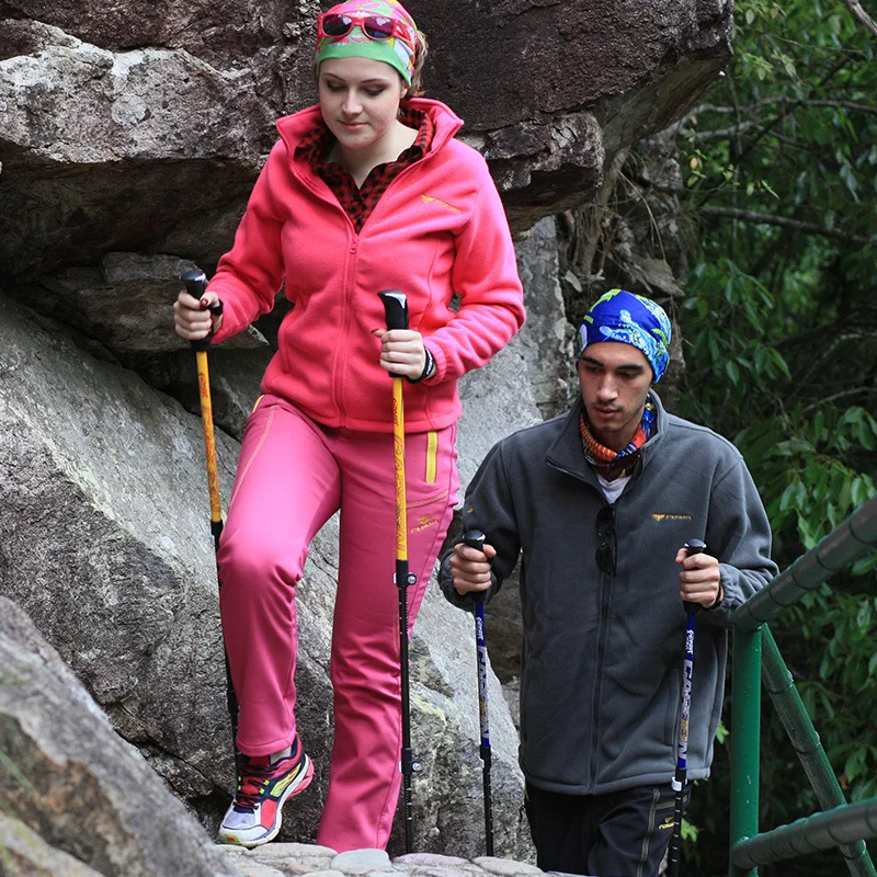 2 unids ajustable caminar Polo mochilero senderismo Palos bastones para viajes al aire libre Trail trekking escalada Walkabout pedestrismo
