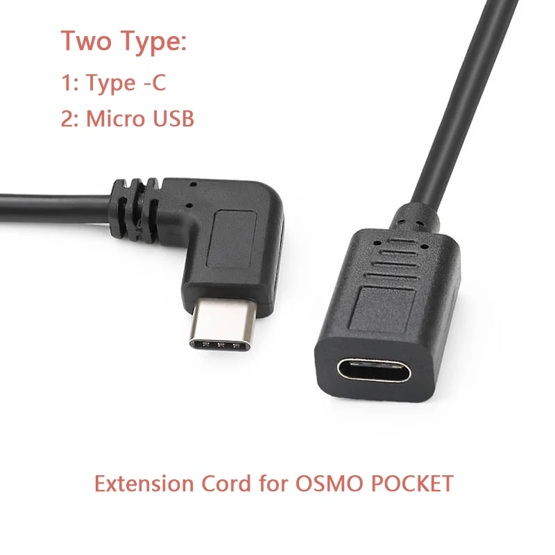 

New Arrival OSMO Pocket 30cm Micro USB Type-C Extension Cord for DJI OSMO Pocket Handheld Gimbal Accessories