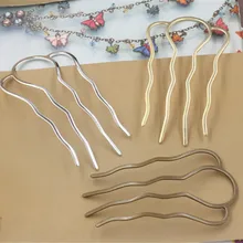 5 шт. 46x26/65x65/87x49 мм 4 зубья расческа аксессуары для волос серебро/золото цветная шпилька для волос Винтажная заколка для волос ювелирные изделия