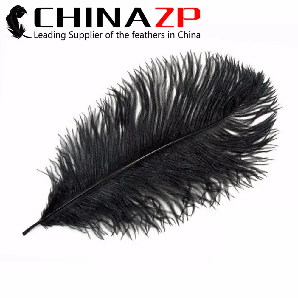 

CHINAZP Factory 200pcs.lot Size 25-30cm Dyed Black Natural Ostrich Feathers for Party Decorations