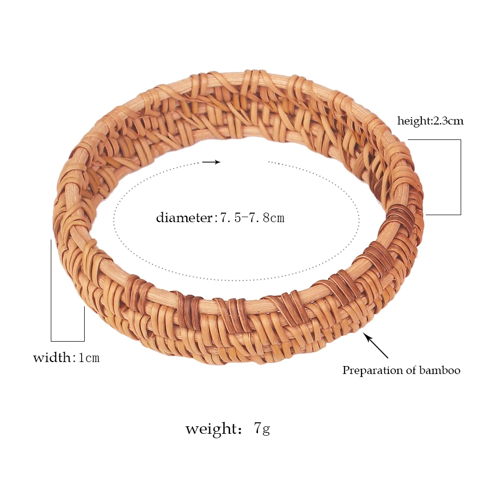 SLZBCY, ручная работа, натуральные растительные соломенные плетеные круглые широкие браслеты и браслет для женщин, этнический плетеный браслет, массивное ювелирное изделие
