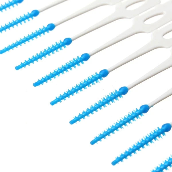 400pcs Interdental Between Teeth Floss Brush Elastic Massage Gum Toothpick