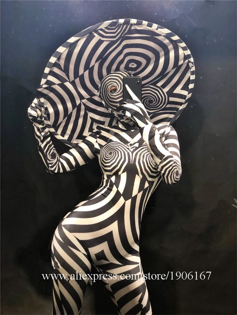Halloween party party opening men and women combination play gogo masked zebra hat Siamese dance studio costume5