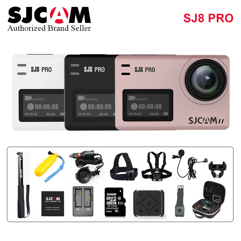  SJCAM SJ8PRO Anti-Shake Dual Touch Screen Remote Sport Action Camera WiFi 4K 60fps Diving 30M Water