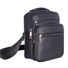 Мужские Кожаные Малый Сумка через плечо Многофункциональный Crossbody сумка для путешествий Повседневное мужской на молнии чехол для телефона