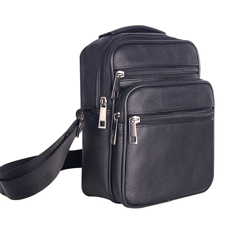  Mens Leather Small Messenger Bag Satchels Multifunctional Crossbody Shoulder Bag for Travel Casual  - 32907626082