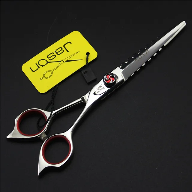 6inch Cutting Hairdresser's scissors Sliver Two Sides with Teeth Hair