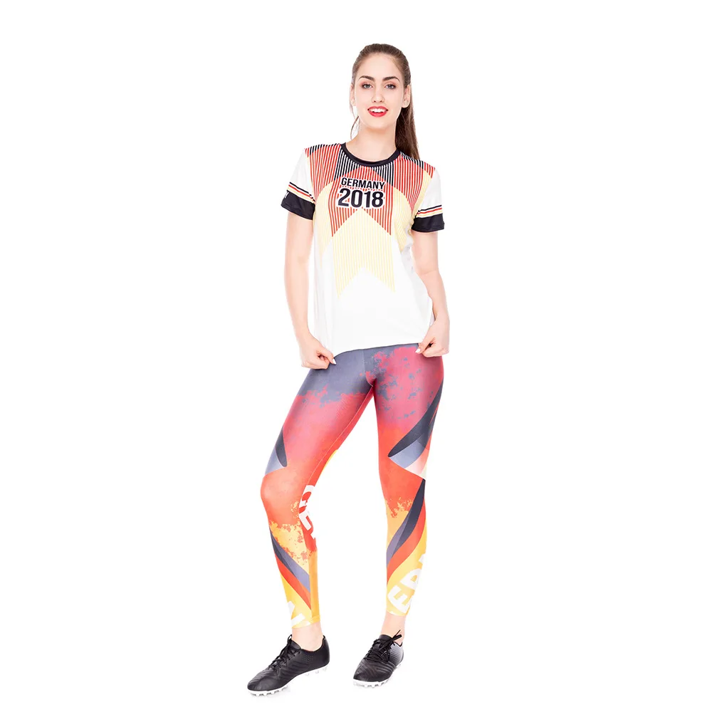 2018 Summer fans festival pants Women Galaxy Leggings Painted Germany