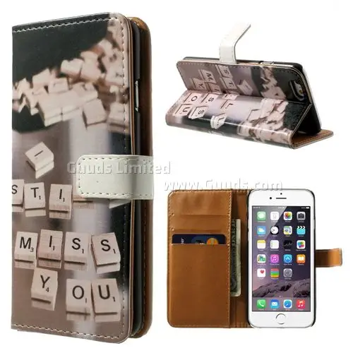 Love Letters Leather Wallet Case for iPhone 5s / for iPhone 5