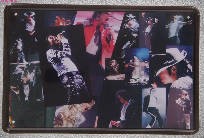 1 pc Michael Jackson solo singer song dancer Tin Plate Sign wall man cave Decoration Art Poster metal vintage | Дом и сад