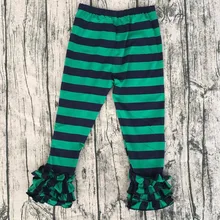 Вязаная Детская одежда; фабричные детские леггинсы с оборками; хлопок; детские штаны для бега